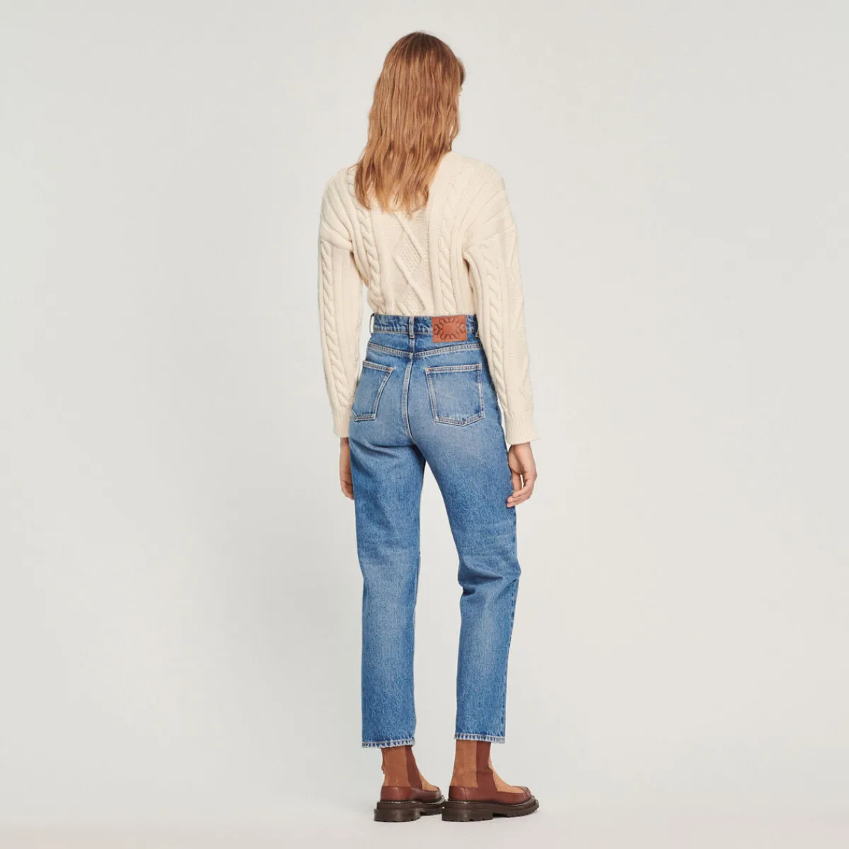 Online Ripped Straight-Leg Jeans Women Jeans