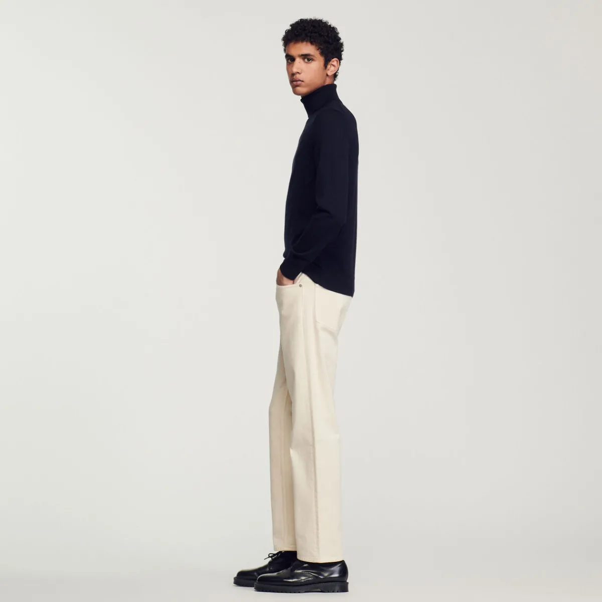 New Roll Neck Wool Sweater Men Sweaters & Cardigans