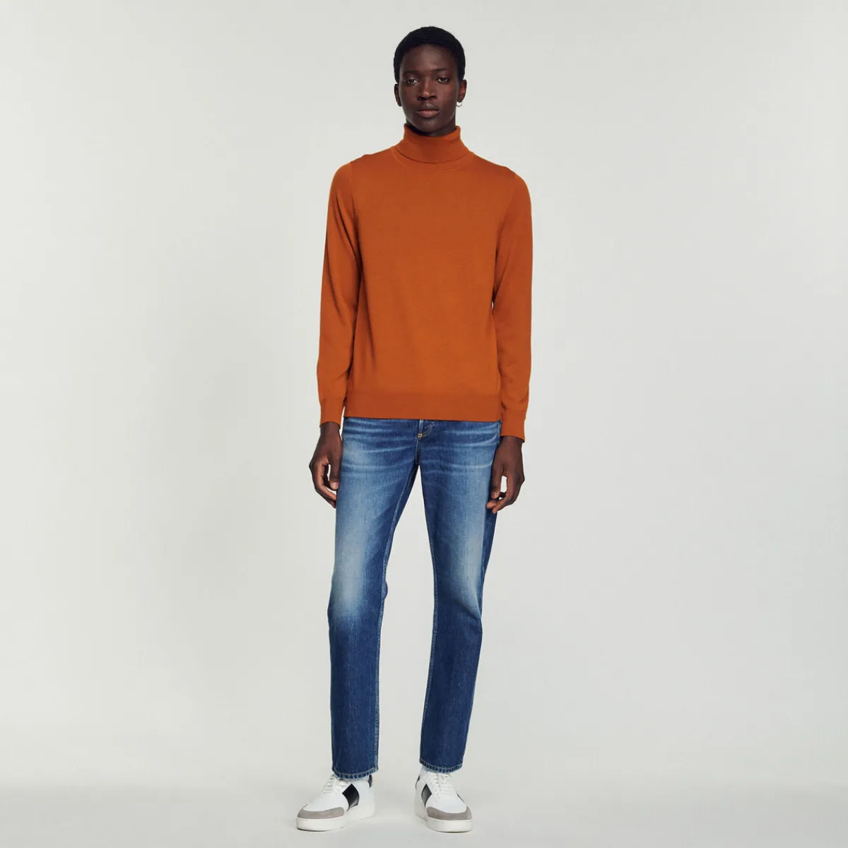Hot Roll Neck Wool Sweater Men Sweaters & Cardigans
