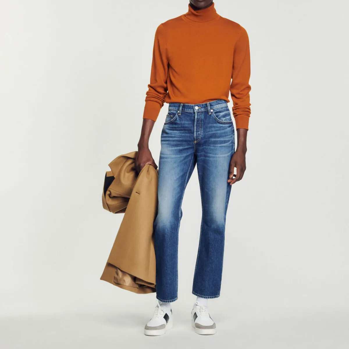 Hot Roll Neck Wool Sweater Men Sweaters & Cardigans