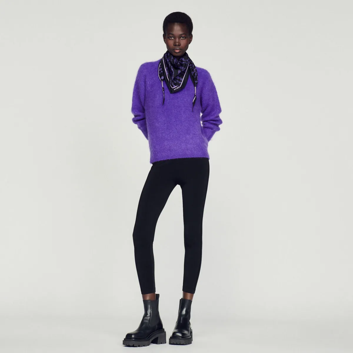 Clearance Round Neck Mohair Sweater Women Sweaters & Cardigans