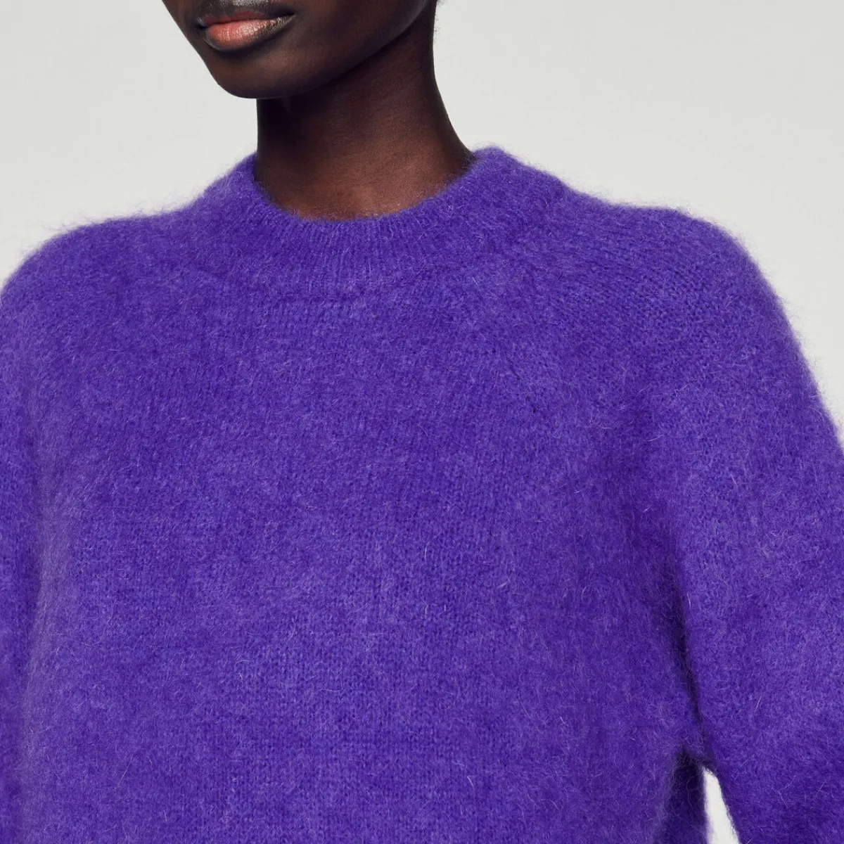 Clearance Round Neck Mohair Sweater Women Sweaters & Cardigans