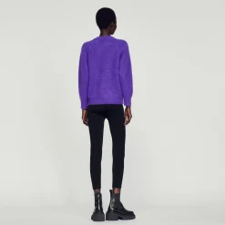 Clearance Round Neck Mohair Sweater Women Sweaters & Cardigans