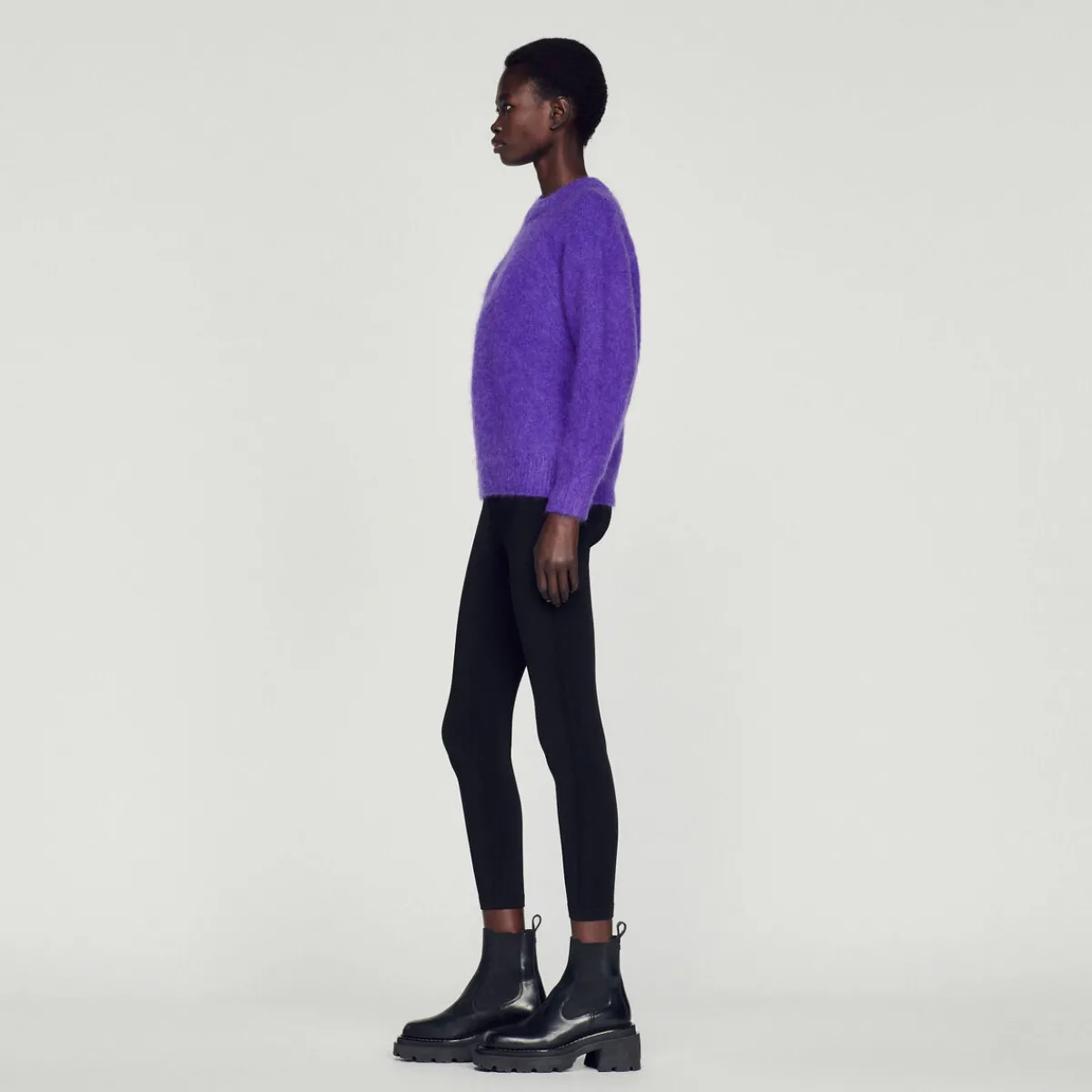 Clearance Round Neck Mohair Sweater Women Sweaters & Cardigans
