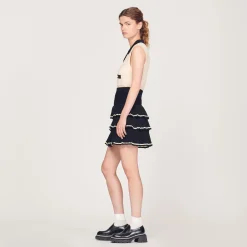Sale Ruffled Knit Skirt Women Skirts
