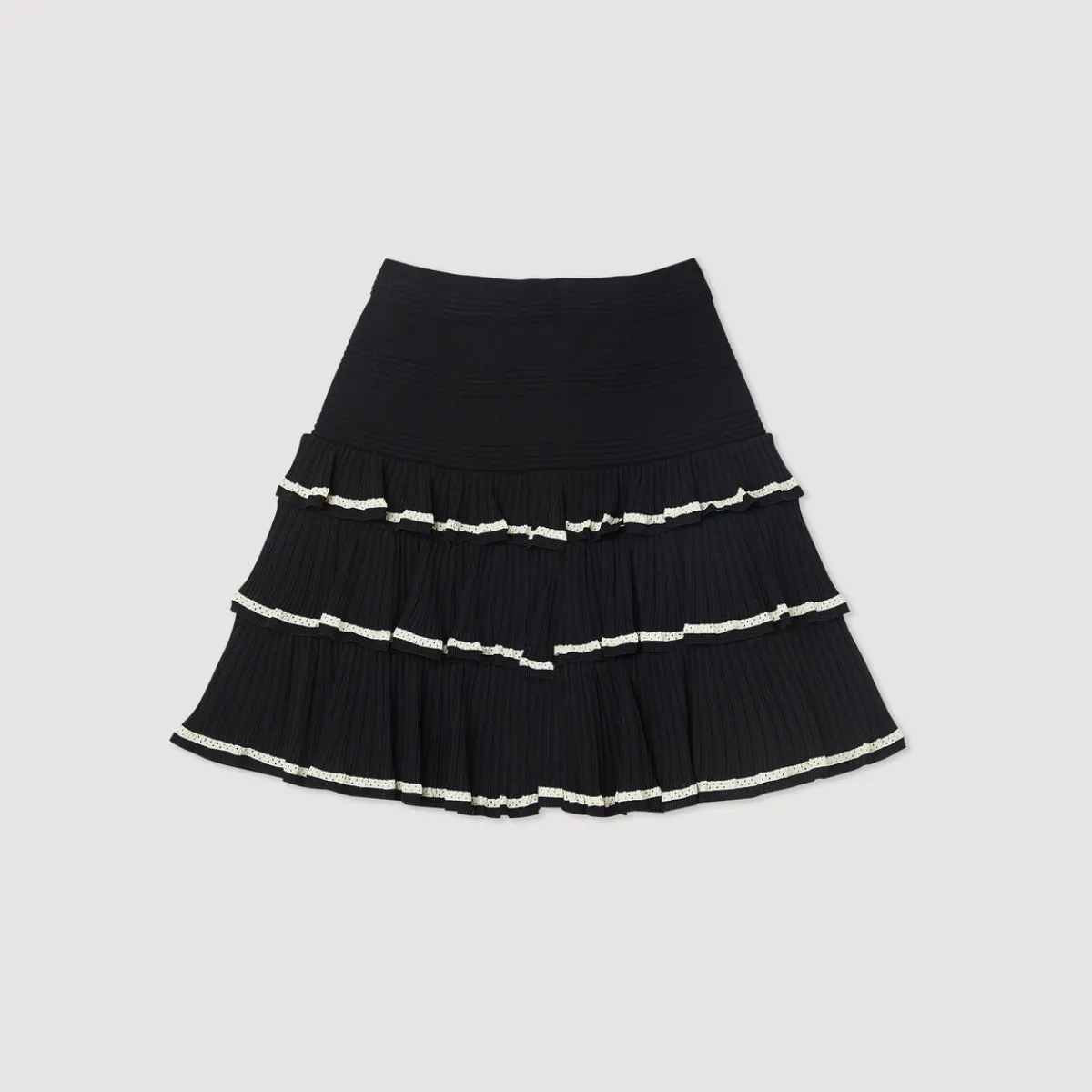 Sale Ruffled Knit Skirt Women Skirts
