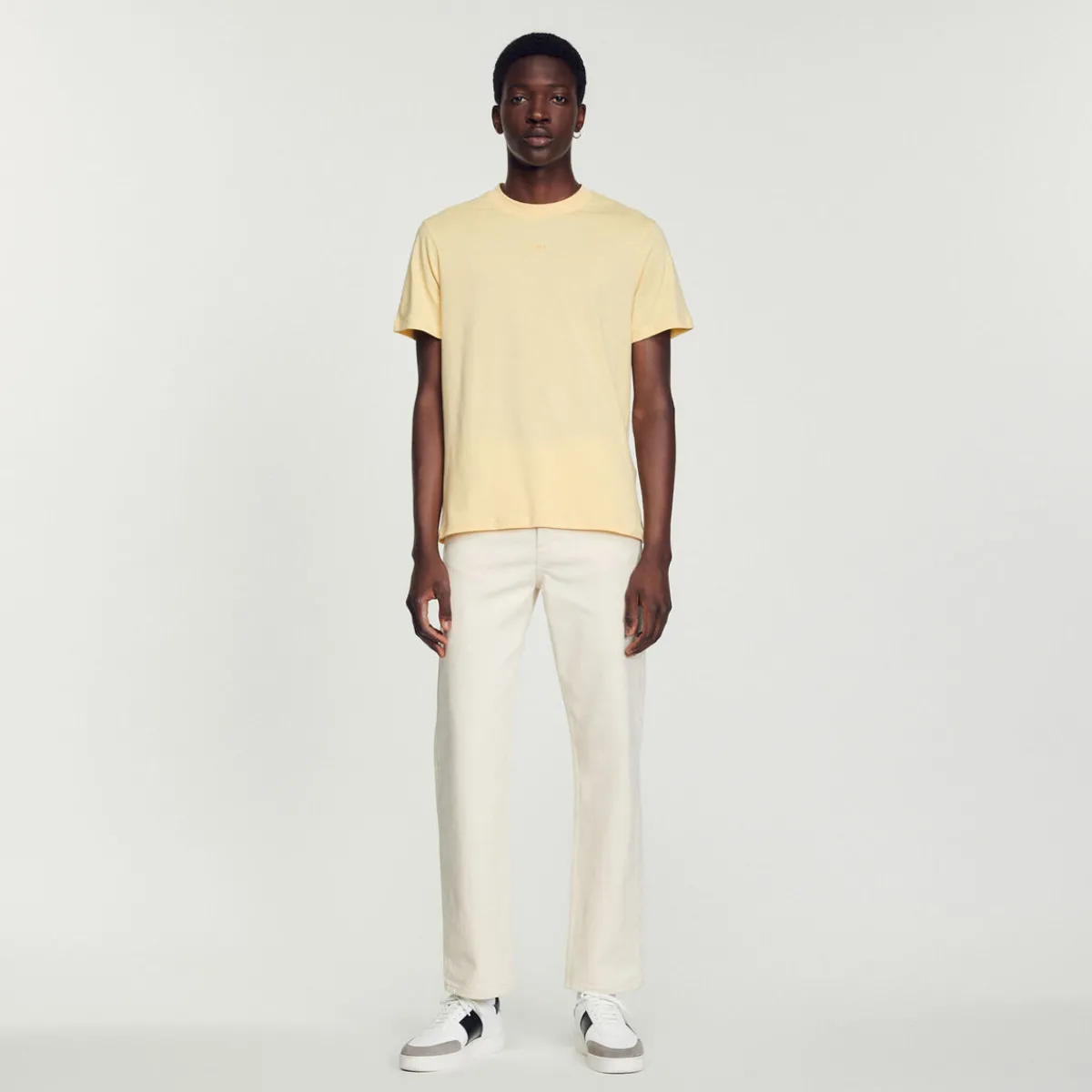 Shop Sandro Embroidered T-Shirt Men T-Shirts & Polos