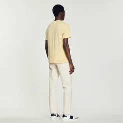 Shop Sandro Embroidered T-Shirt Men T-Shirts & Polos