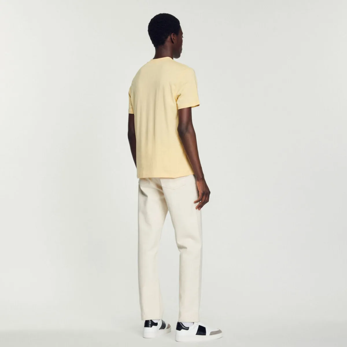 Shop Sandro Embroidered T-Shirt Men T-Shirts & Polos