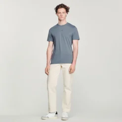 Best Sale Sandro Embroidered T-Shirt Men T-Shirts & Polos