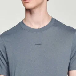 Best Sale Sandro Embroidered T-Shirt Men T-Shirts & Polos