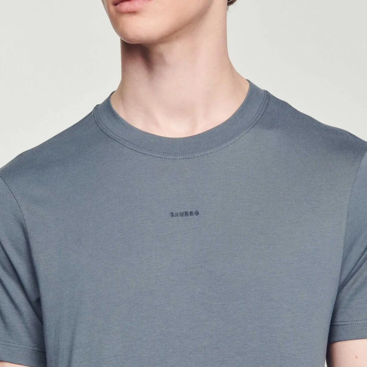 Best Sale Sandro Embroidered T-Shirt Men T-Shirts & Polos