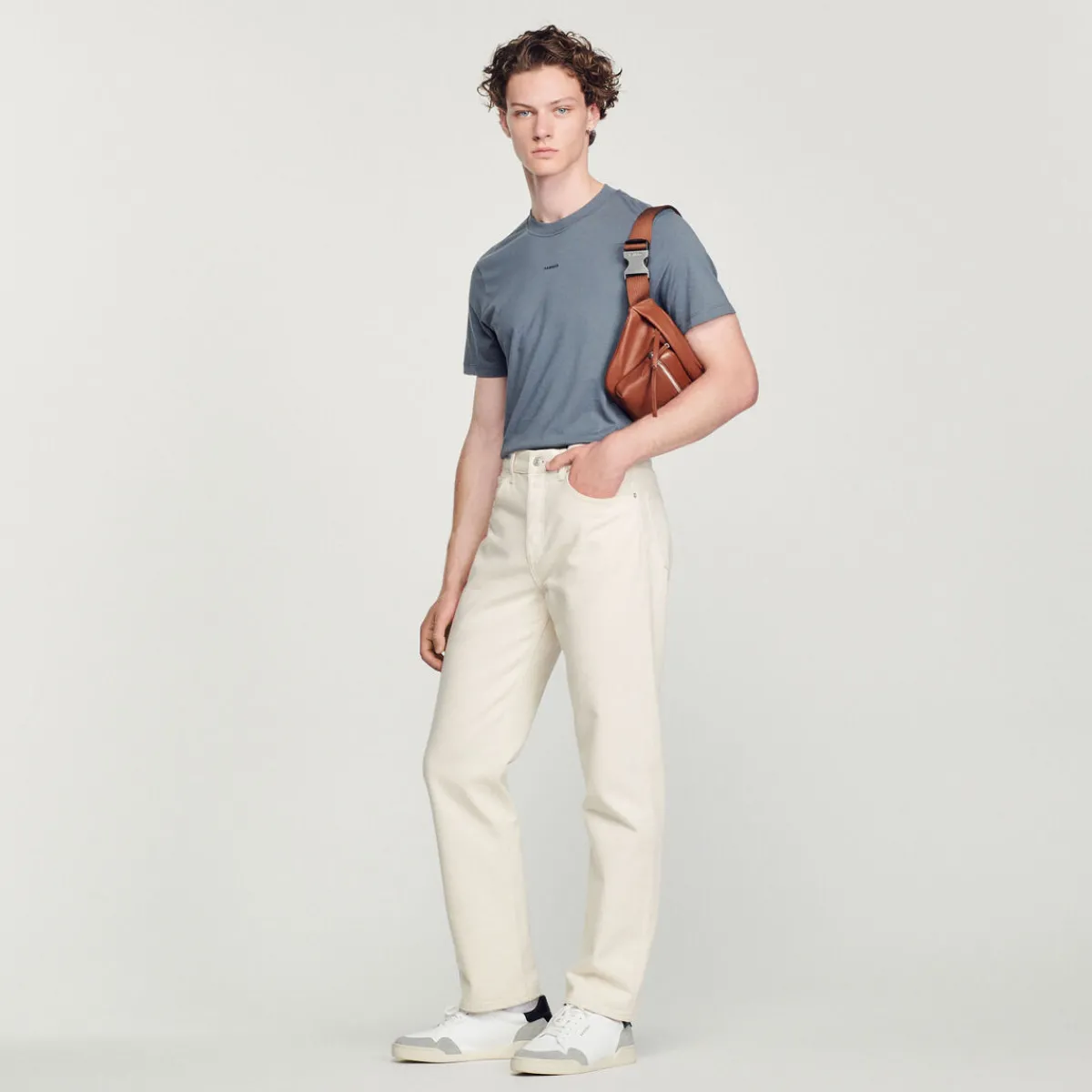 Best Sale Sandro Embroidered T-Shirt Men T-Shirts & Polos