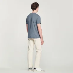 Best Sale Sandro Embroidered T-Shirt Men T-Shirts & Polos