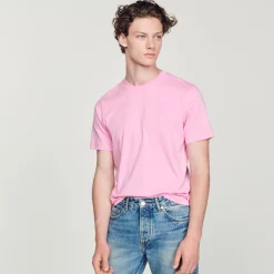 Outlet Sandro Embroidered T-Shirt Men T-Shirts & Polos