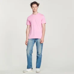 Outlet Sandro Embroidered T-Shirt Men T-Shirts & Polos