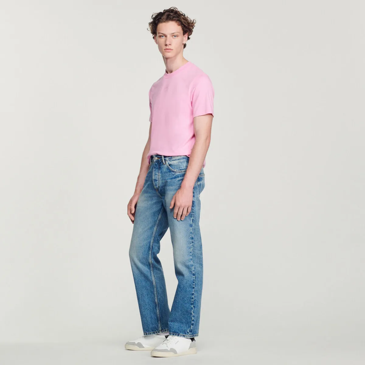 Outlet Sandro Embroidered T-Shirt Men T-Shirts & Polos