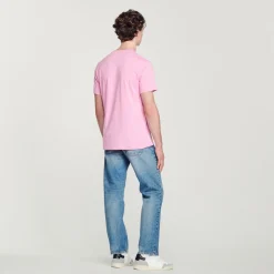 Outlet Sandro Embroidered T-Shirt Men T-Shirts & Polos