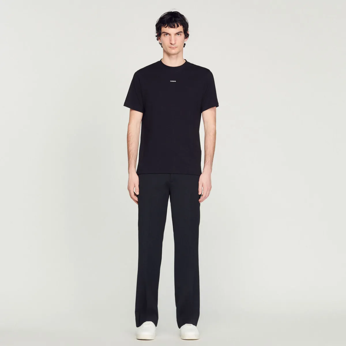 Hot Sandro Embroidered T-Shirt Men T-Shirts & Polos