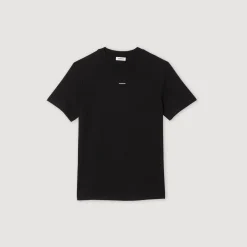 Hot Sandro Embroidered T-Shirt Men T-Shirts & Polos