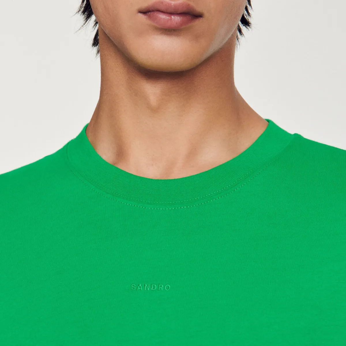 Fashion Sandro Embroidered T-Shirt Men T-Shirts & Polos