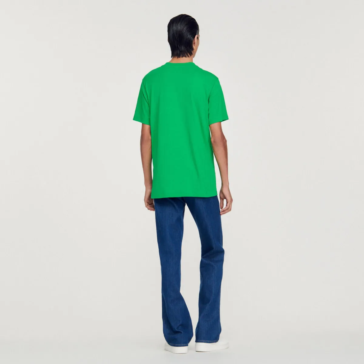 Fashion Sandro Embroidered T-Shirt Men T-Shirts & Polos