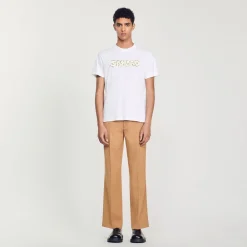 Store Sandro Embroidery T-Shirt Men T-Shirts & Polos