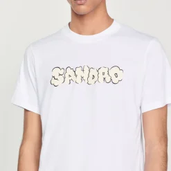 Store Sandro Embroidery T-Shirt Men T-Shirts & Polos