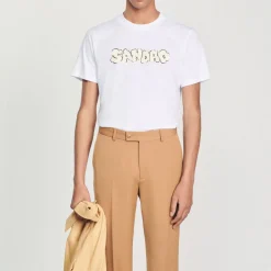 Store Sandro Embroidery T-Shirt Men T-Shirts & Polos