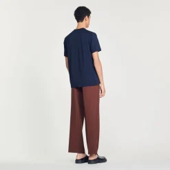 Clearance Sandro Embroidery T-Shirt Men T-Shirts & Polos