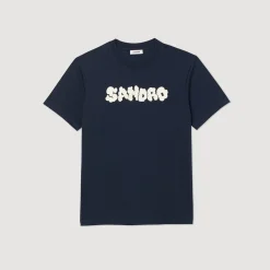 Clearance Sandro Embroidery T-Shirt Men T-Shirts & Polos