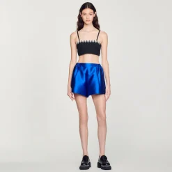 Cheap Satin Shorts Women Matching Sets