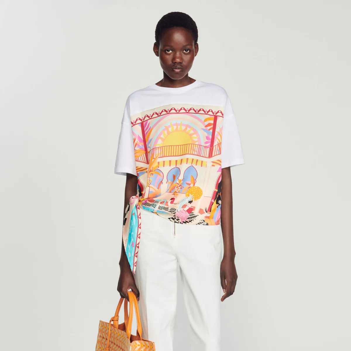 Best Sale Scarf T-Shirt Women Tops & Shirts