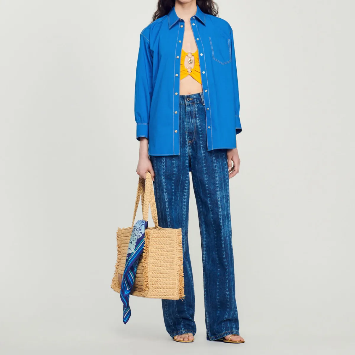 Store Shirt With Topstitched Details Women Tops & Shirts