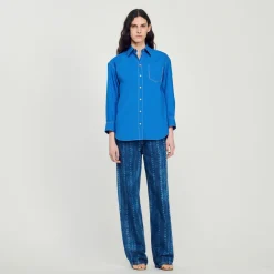 Store Shirt With Topstitched Details Women Tops & Shirts