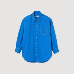 Store Shirt With Topstitched Details Women Tops & Shirts