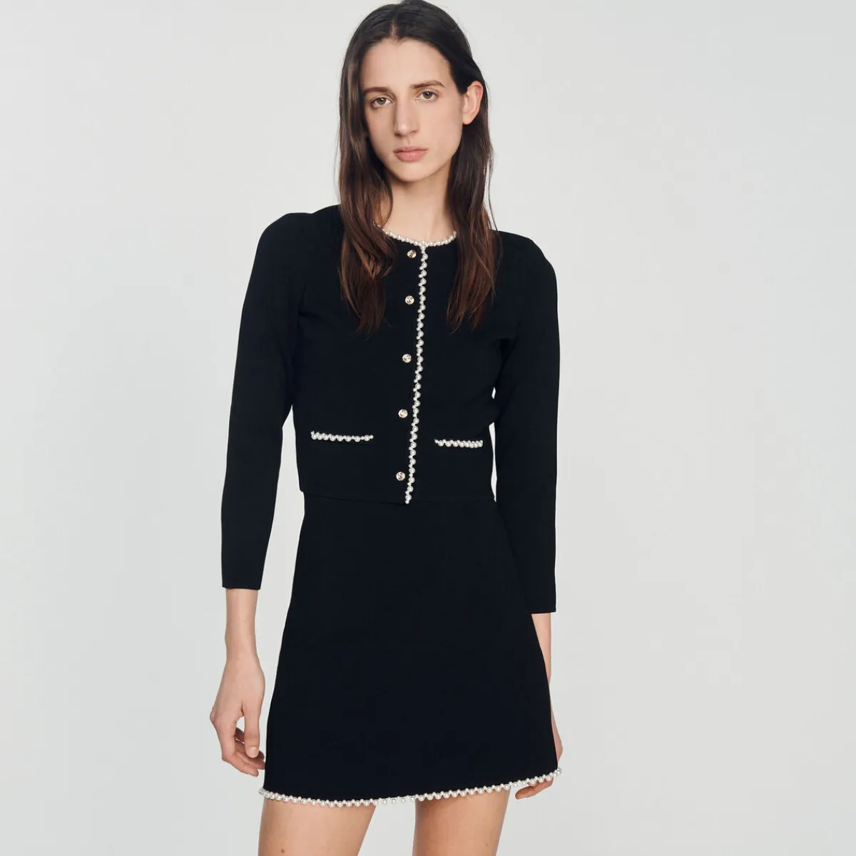 Clearance Short Beaded Skirt Women Matching Sets