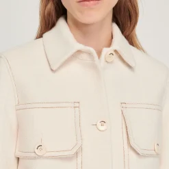 Online Short Button-Up Coat Women Matching Sets