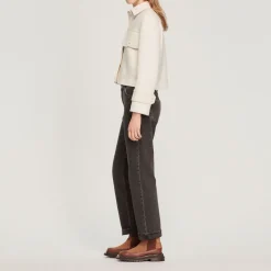 Online Short Button-Up Coat Women Matching Sets