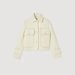 Online Short Button-Up Coat Women Matching Sets