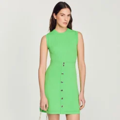 Sale Short Dress With Buttons Women Dresses