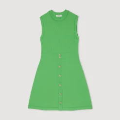 Sale Short Dress With Buttons Women Dresses