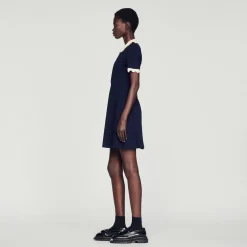 Discount Short Dress With Collar Women Dresses