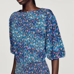 Sale Short Dress With Floral Print Women Dresses