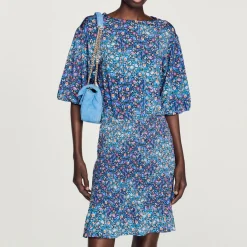 Sale Short Dress With Floral Print Women Dresses