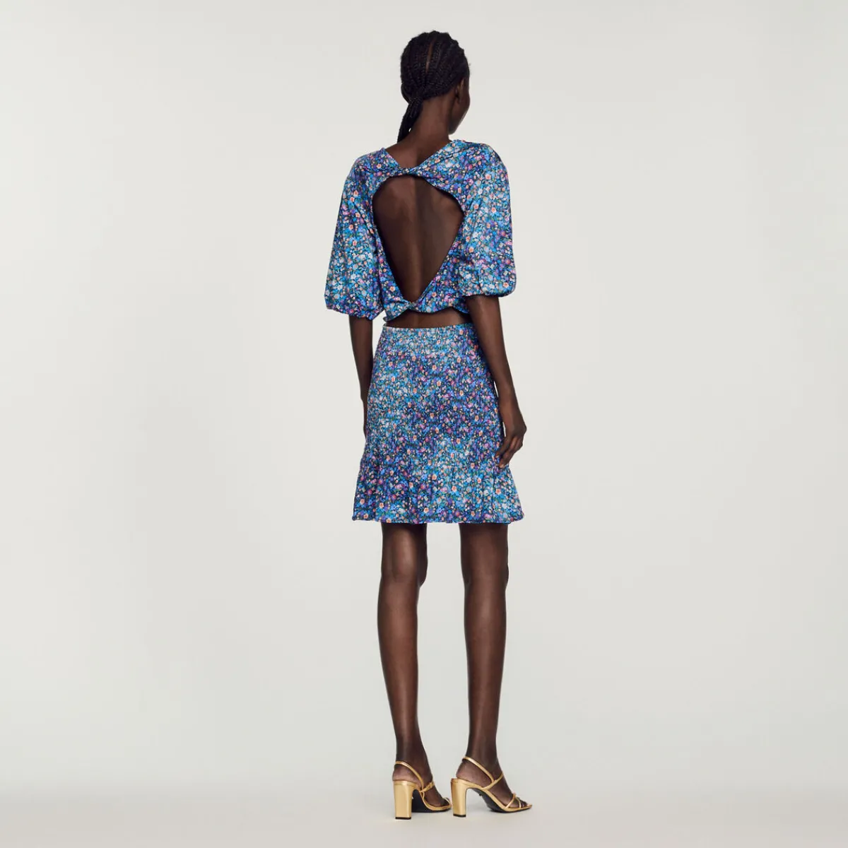 Sale Short Dress With Floral Print Women Dresses