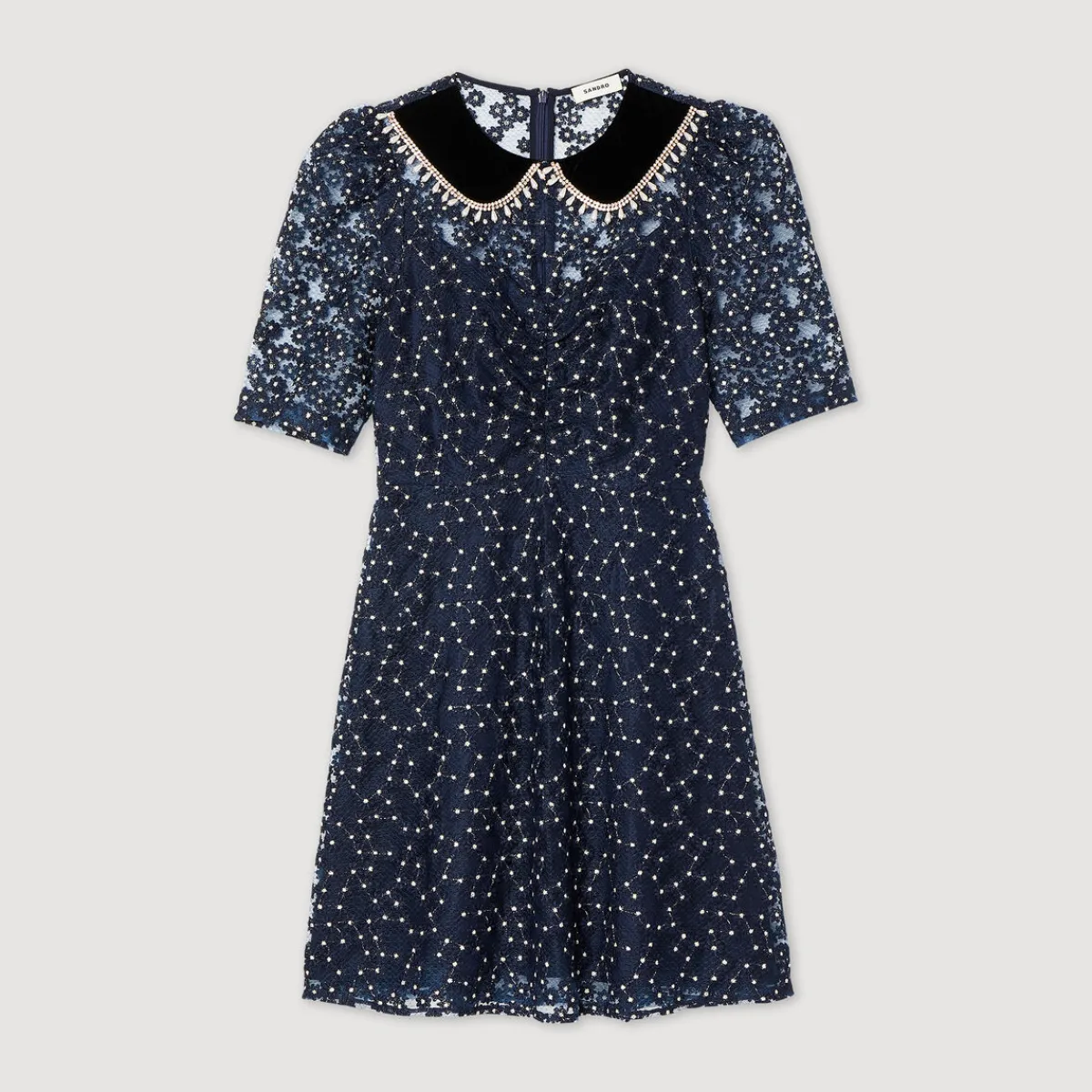 Fashion Short Dress With Peter Pan Collar Women Dresses