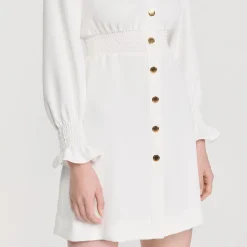 Store Short Dress With Press Studs Women Dresses