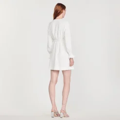 Store Short Dress With Press Studs Women Dresses