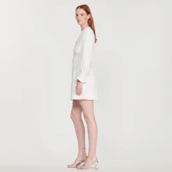 Store Short Dress With Press Studs Women Dresses
